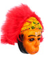 BookMyCostume Hanuman Ji Face Mask with Crown Design & Red Faux Hair – Rubber Devotional Mask for Ramayana Plays, Festivals & Fancy Dress | Fancy Dress Accessory For Role Plays | Adult